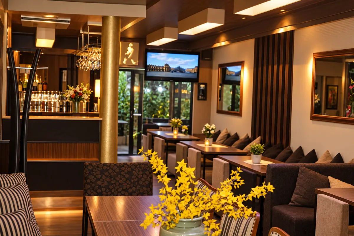 Ranna Villa café and terrace interior